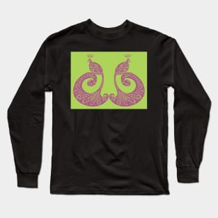 Be Proud - Perfectly Peacocks - Lime/Magenta Long Sleeve T-Shirt